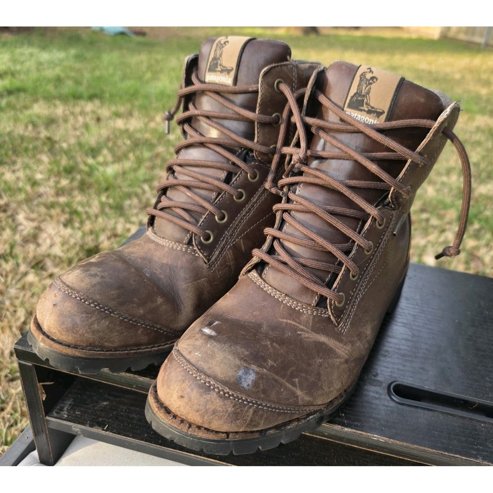 Patagonia Shed 8 Waterproof Espresso Brown Leather Work Boots Mens 9 T51261